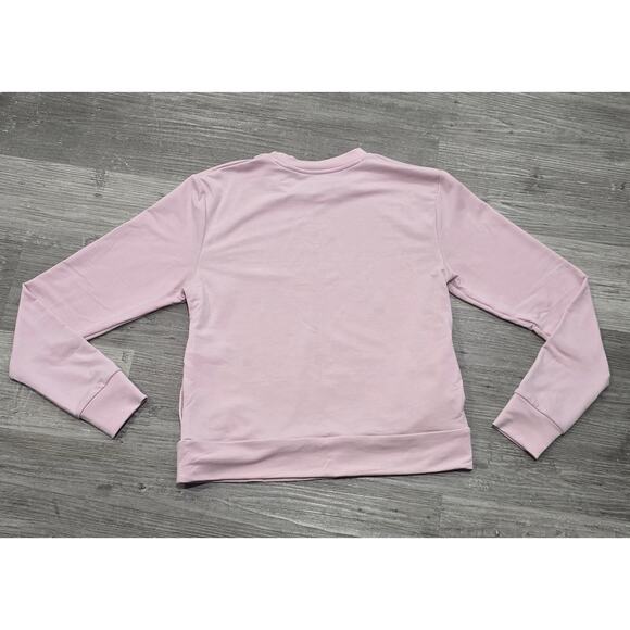 Under Armour Sugar Pink Rival Terry Crew Neck Sweatshirt w. Pockets Sweater - Picture 4 of 8